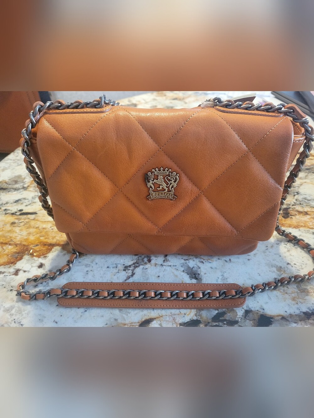 Pratesi Italian Cognac Leather Bag